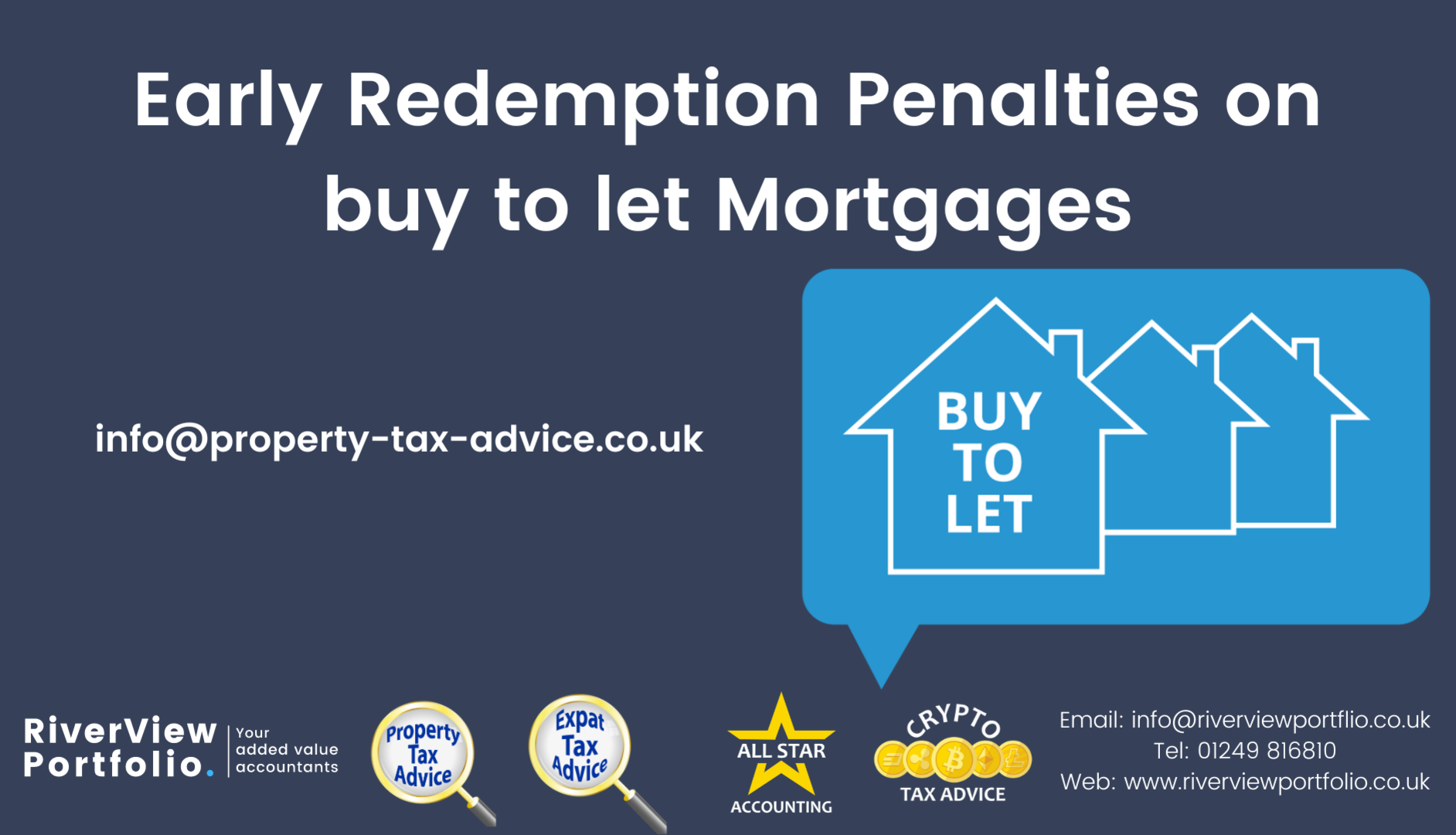 taxable, early redemption penalties, buy to let mortgages